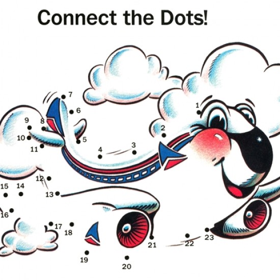 "Connect The Dots" Delta Plane Puzzle from Summer 1988 Fantastic Flyer Magazine